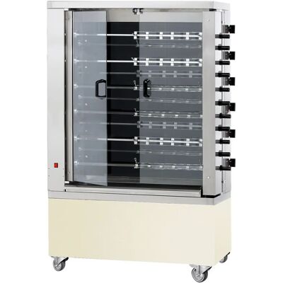 GGM Gastro - Elektrische kippengrill - Keramisch, 28,8kW - 11 Spiesen - Zilver/Wit GGM Gastro - Elektrische kippengrill - Keramisch, 28,8kW - 11 Spiesen - Zilver/Wit