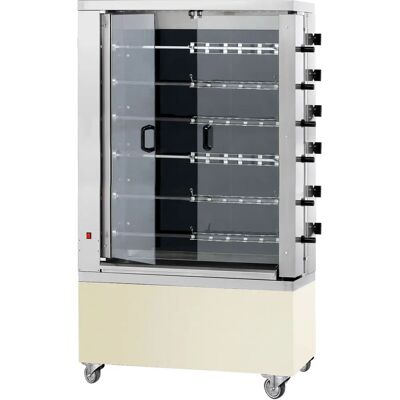 GGM GASTRO - Elektrische kippen grill - Keramisch - 28,8 kW - 6 spiesen - voor 36 kippen GGM GASTRO - Elektrische kippen grill - Keramisch - 28,8 kW - 6 spiesen - voor 36 kippen