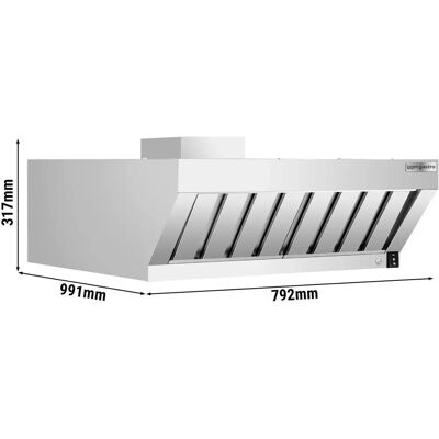 GGM Gastro Zilveren afzuigkap voor combi-ovens HKDV1255 GGM Gastro Zilveren afzuigkap voor combi-ovens HKDV1255