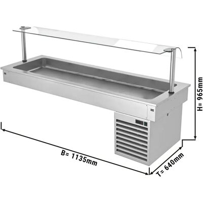 GGM Gastro Inbouw koelbak 1,1m - +2 °C tot +8 °C - 3x GN 1/1 - Refrigerated built-in basin GGM Gastro Inbouw koelbak 1,1m - +2 °C tot +8 °C - 3x GN 1/1 - Refrigerated built-in basin