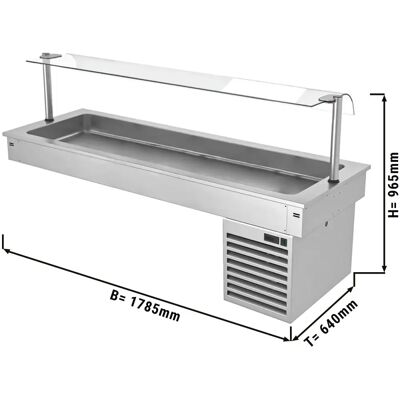 GGM Gastro - Inbouw koelbak - 1,8m - +2 tot +8°C - 5x GN 1/1 GGM Gastro - Inbouw koelbak - 1,8m - +2 tot +8°C - 5x GN 1/1
