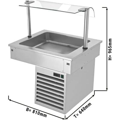 GGM Gastro Inbouw koelbak 0,8m - +2 °C tot +8 °C - 2x GN 1/1 - Inbouwkoelbak GGM Gastro Inbouw koelbak 0,8m - +2 °C tot +8 °C - 2x GN 1/1 - Inbouwkoelbak