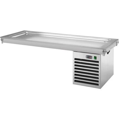 GGM Gastro - Ingebouwde koelplaat - 2,1m - 2–8°C - 6x GN1/1 GGM Gastro - Ingebouwde koelplaat - 2,1m - 2–8°C - 6x GN1/1