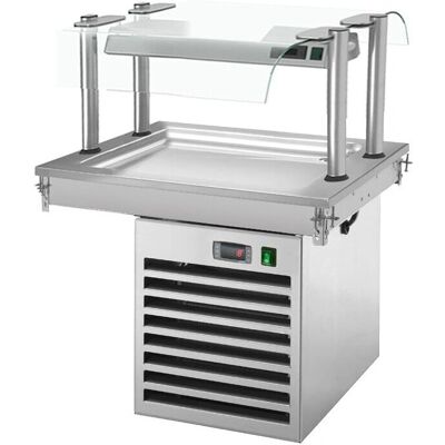 GGM Gastro - Inbouw koelplaat 0,8m - Silver - 2x GN 1/1 - Refrigerated plate GGM Gastro - Inbouw koelplaat 0,8m - Silver - 2x GN 1/1 - Refrigerated plate