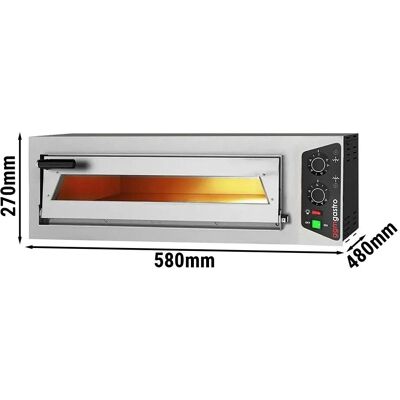 GGM Gastro - Elektrische pizzaoven - Zilver - 35cm GGM Gastro - Elektrische pizzaoven - Zilver - 35cm