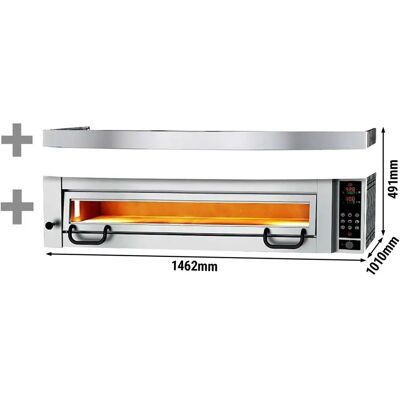 GGM Gastro Power Elektrische Pizzaoven - 6x 34cm - Digitaal - Zilver GGM Gastro Power Elektrische Pizzaoven - 6x 34cm - Digitaal - Zilver