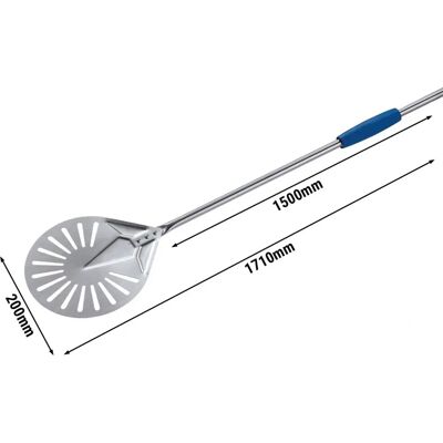 GGM Gastro - Pizzaschep van RVS - Ø 20 cm - geperforeerd - Italiaans design GGM Gastro - Pizzaschep van RVS - Ø 20 cm - geperforeerd - Italiaans design