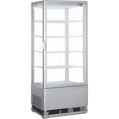 GGM Gastro - Vitrine panoramique de table - 98 liter - 420mm - Zilver Zilver - Display Cabinet GGM Gastro - Vitrine panoramique de table - 98 liter - 420mm - Zilver Zilver - Display Cabinet