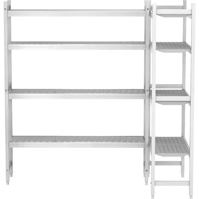 GGM Gastro - Aluminium rekken systeem - L-vorm - 360mm diepte - Zilver GGM Gastro - Aluminium rekken systeem - L-vorm - 360mm diepte - Zilver