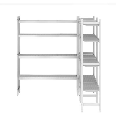 GGM Gastro Aluminium Rekken Systeem - L-vorm - 360mm diepte - Zilver GGM Gastro Aluminium Rekken Systeem - L-vorm - 360mm diepte - Zilver