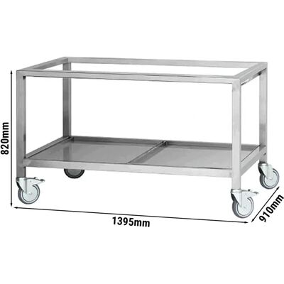 GGM Gastro - Open onderbouw voor rotisserie - 1395 x 910 x 820 mm - Zilver - Barbecue accessoire GGM Gastro - Open onderbouw voor rotisserie - 1395 x 910 x 820 mm - Zilver - Barbecue accessoire