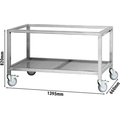GGM Gastro - Soubassement ouvert pour rotissoire - 1395 x 660 x 820 mm - Zilver - Onderbouw GGM Gastro - Soubassement ouvert pour rotissoire - 1395 x 660 x 820 mm - Zilver - Onderbouw