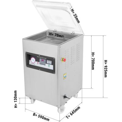 GGM Gastro - Kamerverpakking - 20m³/h - 900W - Vacuümapparaat met kamer GGM Gastro - Kamerverpakking - 20m³/h - 900W - Vacuümapparaat met kamer