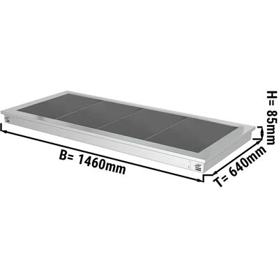GGM Gastro Inbouw warmhoudplaat - 4x GN 1/1 - Zilver GGM Gastro Inbouw warmhoudplaat - 4x GN 1/1 - Zilver