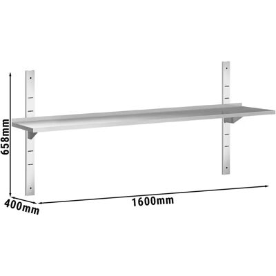 GGM Gastro - Wandplanken PREMIUM 1600x400 - 1 plank - Wandplank GGM Gastro - Wandplanken PREMIUM 1600x400 - 1 plank - Wandplank