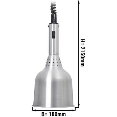 GGM Gastro - WLL180-A - Ø 180 mm - Aluminium Argent - Verwarmingslamp GGM Gastro - WLL180-A - Ø 180 mm - Aluminium Argent - Verwarmingslamp