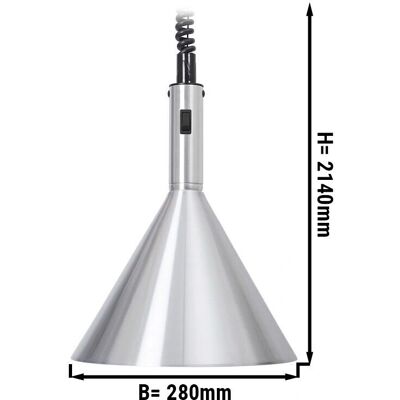 GGM Gastro Retro Verwarmingslamp - Wandbeugel - 250W - 280mm - Zilver GGM Gastro Retro Verwarmingslamp - Wandbeugel - 250W - 280mm - Zilver