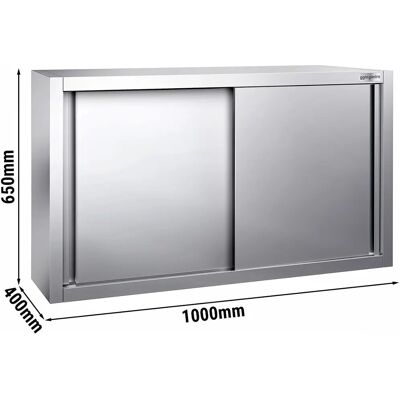 GGM Gastro Wandkast - 1000x400mm - Zilver - Schuifdeur - Hoge Belasting GGM Gastro Wandkast - 1000x400mm - Zilver - Schuifdeur - Hoge Belasting