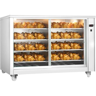 GGM Gastro - Armoire chauffante vitrée - Zilver - 8 vakken - Verwarmingskast GGM Gastro - Armoire chauffante vitrée - Zilver - 8 vakken - Verwarmingskast