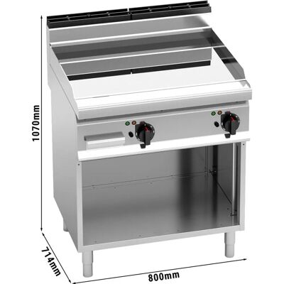 GGM Gastro Elektrische Grillplaat - 9,6kW - Zilver - Professioneel GGM Gastro Elektrische Grillplaat - 9,6kW - Zilver - Professioneel