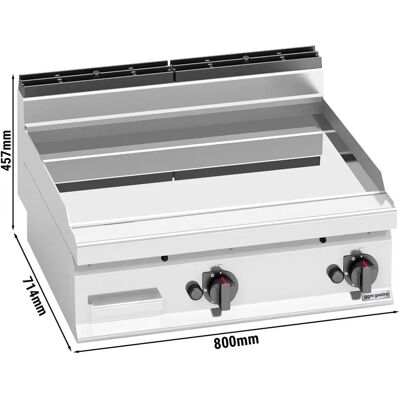 GGM Gastro Gas Bakplaat - Zilver - 13,8kW - Professioneel GGM Gastro Gas Bakplaat - Zilver - 13,8kW - Professioneel