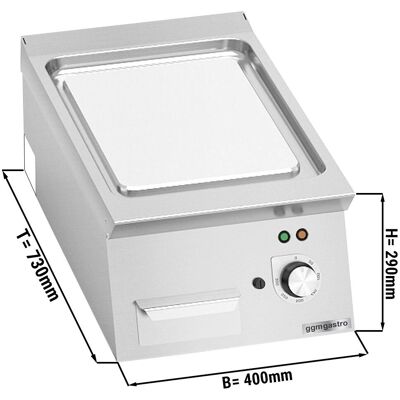 GGM Gastro Elektrische Bakplaat - Zilver - 4,8 kW GGM Gastro Elektrische Bakplaat - Zilver - 4,8 kW