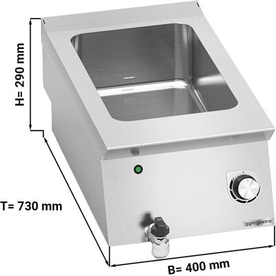 GGM Gastro Elektrische Bain-marie - 1,2 kW - GN 1/1 - Professioneel keukengerei GGM Gastro Elektrische Bain-marie - 1,2 kW - GN 1/1 - Professioneel keukengerei