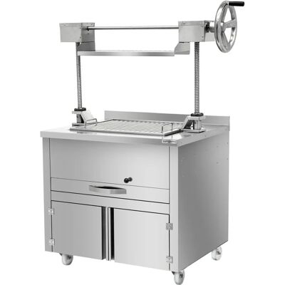 GGM Gastro - 800mm houtskoolgrill - Verstelbare hoogte - Zilver GGM Gastro - 800mm houtskoolgrill - Verstelbare hoogte - Zilver
