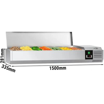 GGM Gastro Koelvitrine PREMIUM - 1500x335mm - 7x GN 1/4 GGM Gastro Koelvitrine PREMIUM - 1500x335mm - 7x GN 1/4