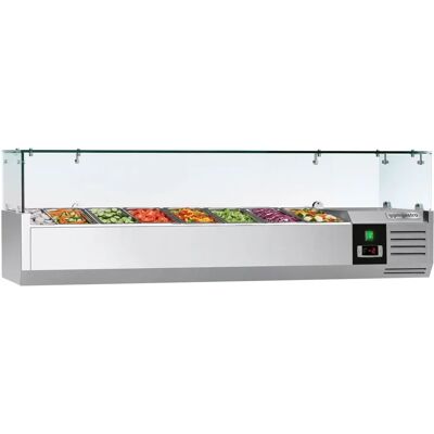 GGM Gastro - PREMIUM - 1600x335mm - 7x GN 1/4 - Koelvitrine GGM Gastro - PREMIUM - 1600x335mm - 7x GN 1/4 - Koelvitrine