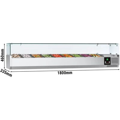 GGM Gastro - Vitrine PREMIUM - 1800x335 - 8x GN1/4 GGM Gastro - Vitrine PREMIUM - 1800x335 - 8x GN1/4