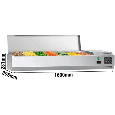 GGM Gastro - ECO 1600x395 - 7x GN 1/3 - Zilver GGM Gastro - ECO 1600x395 - 7x GN 1/3 - Zilver