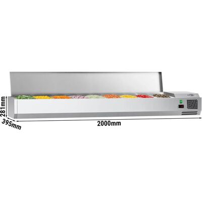 GGM Gastro - Koelopzetvitrine ECO - 2000x395mm - 9x GN 1/3 GGM Gastro - Koelopzetvitrine ECO - 2000x395mm - 9x GN 1/3