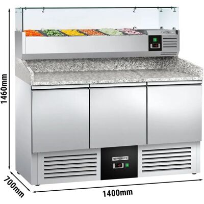 GGM GASTRO Koeltafel voor pizza PREMIUM - 1400x700mm - 3 deuren GGM GASTRO Koeltafel voor pizza PREMIUM - 1400x700mm - 3 deuren