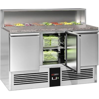 GGM Gastro - SALADETTE PREMIUM - 1368mm - Rvs steiger voor 8x GN 1/6 - 3 deuren - Zilver GGM Gastro - SALADETTE PREMIUM - 1368mm - Rvs steiger voor 8x GN 1/6 - 3 deuren - Zilver