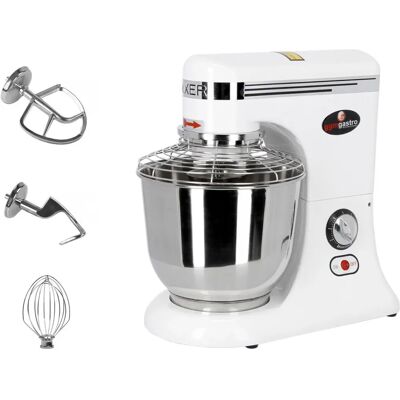 GGM Gastro - Planeetmenger - 7L - 330W - Wit / Zilver GGM Gastro - Planeetmenger - 7L - 330W - Wit / Zilver
