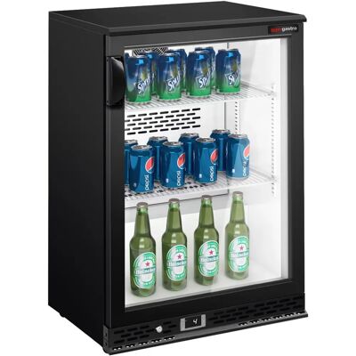 GGM GASTRO - Barkoelkast - 600mm - 125L - Glazen Deur - Zwart GGM GASTRO - Barkoelkast - 600mm - 125L - Glazen Deur - Zwart