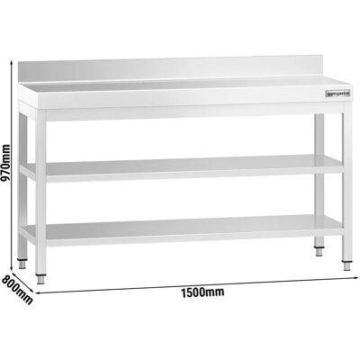 GGM Gastro - PREMIUM Werktafel - Zilver - Werktafel GGM Gastro - PREMIUM Werktafel - Zilver - Werktafel