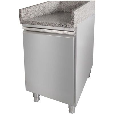 GGM Gastro - Comptoir de caisse inox & 1 Porte - 0,5 x 0,7 m GGM Gastro - Comptoir de caisse inox & 1 Porte - 0,5 x 0,7 m