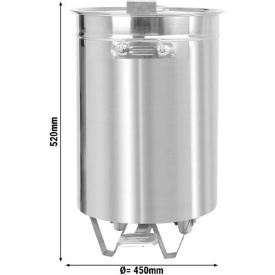 GGM Gastro - 75L - Roestvrij staal - Pedaal - Prullenbak GGM Gastro - 75L - Roestvrij staal - Pedaal - Prullenbak
