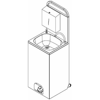 GGM Gastro Mobiele wastafel - Rvs, 410x350mm - Hygiëne GGM Gastro Mobiele wastafel - Rvs, 410x350mm - Hygiëne