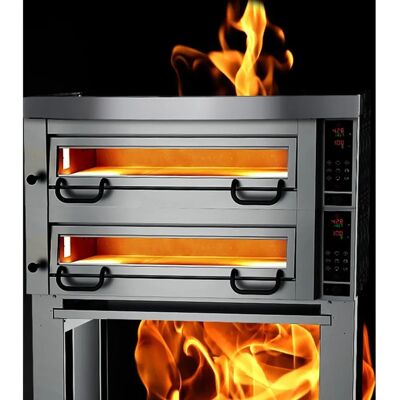 GGM GASTRO Elektrische pizzaoven Power - 4+4 34 cm - Digitaal GGM GASTRO Elektrische pizzaoven Power - 4+4 34 cm - Digitaal