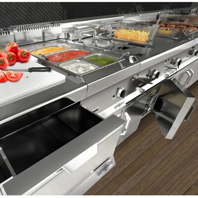 GGM Gastro - Gas BBQ - 10,6 kW - Scharnierende Grill - Zilver GGM Gastro - Gas BBQ - 10,6 kW - Scharnierende Grill - Zilver
