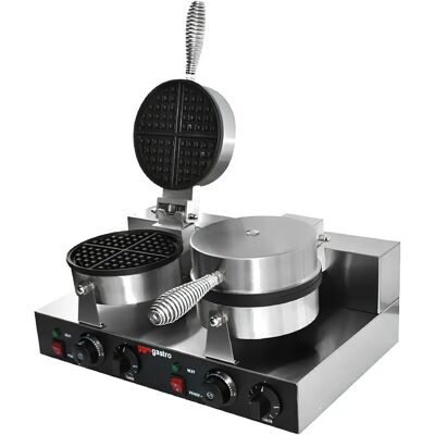 GGM Gastro Dubbel Wafelijzer 2,6kW Rond Ø 180mm - Professionele Kwaliteit GGM Gastro Dubbel Wafelijzer 2,6kW Rond Ø 180mm - Professionele Kwaliteit