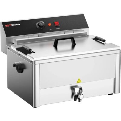 GGM Gastro Elektrische Visfriteuse 20,4L 5kW met Afvoerkraan GGM Gastro Elektrische Visfriteuse 20,4L 5kW met Afvoerkraan