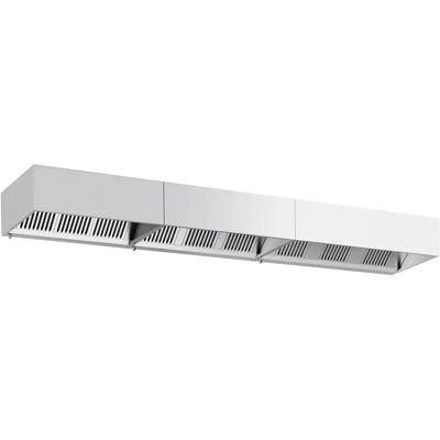 GGM Gastro - Hotte murale cubique 5,0 m - Zilver - Hood GGM Gastro - Hotte murale cubique 5,0 m - Zilver - Hood