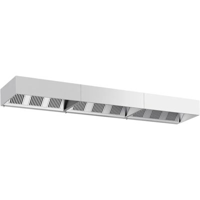 GGM Gastro - 5.8 m cube hood - Zilver - Afzuigkap GGM Gastro - 5.8 m cube hood - Zilver - Afzuigkap
