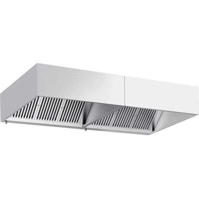 GGM Gastro - 2.8m cube hood - Zilver - Wandafzuigkap GGM Gastro - 2.8m cube hood - Zilver - Wandafzuigkap