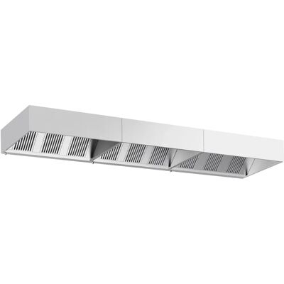 GGM Gastro - 5,6 m cube statische afzuigkap - Zilver - AISI 430 - Muurafzuigkap GGM Gastro - 5,6 m cube statische afzuigkap - Zilver - AISI 430 - Muurafzuigkap