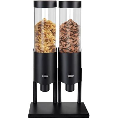 GGM Gastro - Cornflakesdispenser - dubbel - Ø120mm - Zwart - Dispenser GGM Gastro - Cornflakesdispenser - dubbel - Ø120mm - Zwart - Dispenser